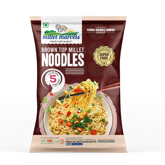 TDH Millets Brown Top Millet Noodles by Tenali Double Horse