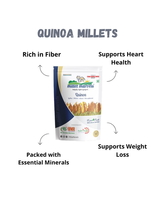 Quinoa Millet Grains 500gms ( Vacuum packed )